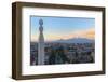 Mount Ararat and Yerevan viewed from Cascade at sunrise, Yerevan, Armenia, Central Asia, Asia-G&M Therin-Weise-Framed Photographic Print