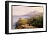 Mount Athos and the Monastery of Stavroniketes, 1857-Edward Lear-Framed Giclee Print