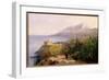 Mount Athos and the Monastery of Stavroniketes, 1857-Edward Lear-Framed Giclee Print