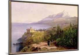 Mount Athos and the Monastery of Stavroniketes, 1857-Edward Lear-Mounted Giclee Print