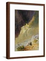 Mount Athos, the Monastery of St. Paul, 1858-Edward Lear-Framed Giclee Print