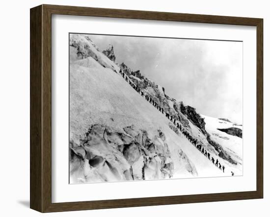 Mount Baker Ascent, 1908-Asahel Curtis-Framed Giclee Print