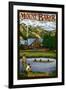 Mount Baker Lodge, Washington-Lantern Press-Framed Art Print