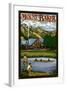 Mount Baker Lodge, Washington-Lantern Press-Framed Art Print