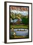 Mount Baker Lodge, Washington-Lantern Press-Framed Art Print