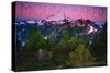 Mount Baker, Washington - Pink and Purple Sunset-Lantern Press-Stretched Canvas
