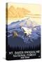 Mount Baker, Washington, Snoqualmie National Forest-Lantern Press-Stretched Canvas