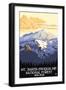 Mount Baker, Washington, Snoqualmie National Forest-Lantern Press-Framed Art Print