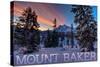 Mount Baker, Washington - Snow and Sunrise-Lantern Press-Stretched Canvas