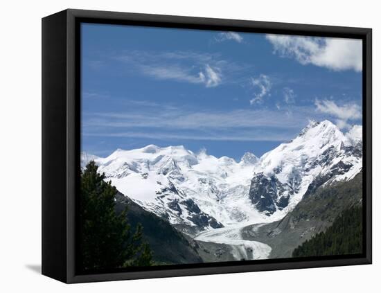 Mount Bernina and Piz Palu, Canton Graubunden, Swiss Alps, Switzerland, Europe-Angelo Cavalli-Framed Stretched Canvas