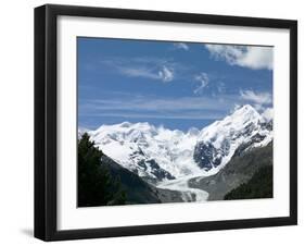 Mount Bernina and Piz Palu, Canton Graubunden, Swiss Alps, Switzerland, Europe-Angelo Cavalli-Framed Photographic Print