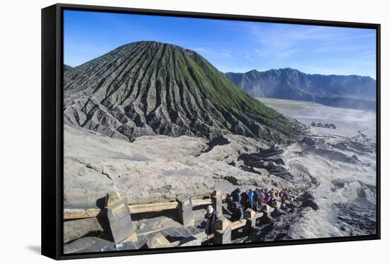 Mount Bromo Crater, Bromo Tengger Semeru National Park, Java, Indonesia, Southeast Asia, Asia-Michael Runkel-Framed Stretched Canvas