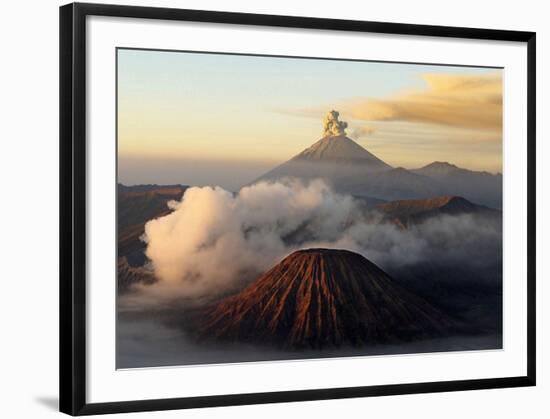 Mount Bromo Volcano, Java, Indonesia-Bruno Morandi-Framed Art Print