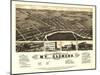 Mount Clemens, Michigan - Panoramic Map-Lantern Press-Mounted Art Print