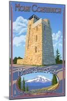 Mount Constitution - Moran State Park - Orcas Island, WA-Lantern Press-Mounted Art Print