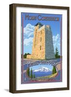 Mount Constitution - Moran State Park - Orcas Island, WA-Lantern Press-Framed Art Print