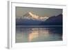 Mount Cook and Lake Pukaki at Sunrise, Mount Cook National Park, Canterbury Region-Stuart Black-Framed Photographic Print