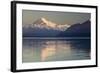 Mount Cook and Lake Pukaki at Sunrise, Mount Cook National Park, Canterbury Region-Stuart Black-Framed Photographic Print