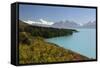 Mount Cook and Lake Pukaki, Mount Cook National Park, Canterbury Region-Stuart Black-Framed Stretched Canvas