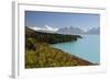 Mount Cook and Lake Pukaki, Mount Cook National Park, Canterbury Region-Stuart Black-Framed Photographic Print