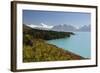 Mount Cook and Lake Pukaki, Mount Cook National Park, Canterbury Region-Stuart Black-Framed Photographic Print