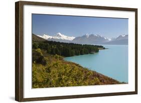 Mount Cook and Lake Pukaki, Mount Cook National Park, Canterbury Region-Stuart Black-Framed Photographic Print