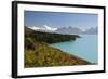 Mount Cook and Lake Pukaki, Mount Cook National Park, Canterbury Region-Stuart Black-Framed Photographic Print