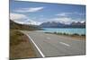 Mount Cook and Lake Pukaki with Empty Mount Cook Road, Mount Cook National Park, Canterbury Region-Stuart Black-Mounted Photographic Print