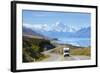 Mount Cook (Aoraki), Lake Pukaki, Mackenzie Country, Canterbury, South Island, New Zealand-Doug Pearson-Framed Photographic Print