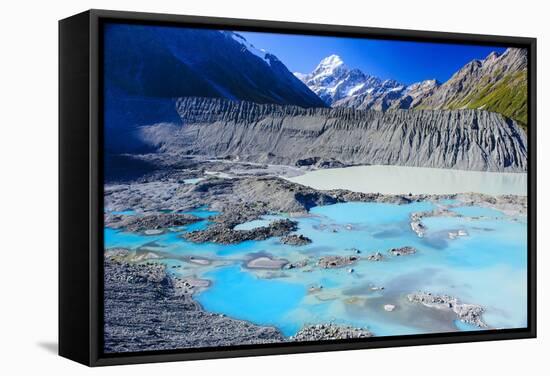 Mount Cook National Park, UNESCO World Heritage Site, South Island, New Zealand, Pacific-Michael Runkel-Framed Stretched Canvas