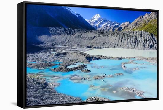 Mount Cook National Park, UNESCO World Heritage Site, South Island, New Zealand, Pacific-Michael Runkel-Framed Stretched Canvas