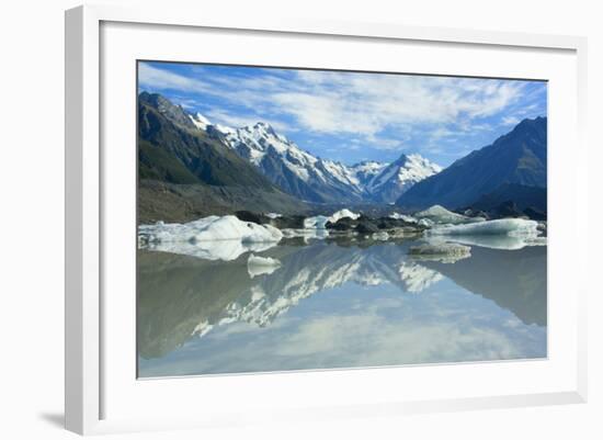 Mount Cook Scenery Stunning Mountains and Tasman-null-Framed Photographic Print