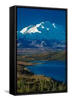 Mount Denali, previously known as McKinley from Wonder Lake, Denali National Park, Alaska-null-Framed Stretched Canvas