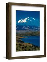 Mount Denali, previously known as McKinley from Wonder Lake, Denali National Park, Alaska-null-Framed Photographic Print