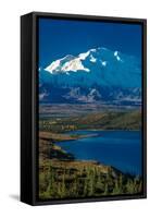 Mount Denali, previously known as McKinley from Wonder Lake, Denali National Park, Alaska-null-Framed Stretched Canvas