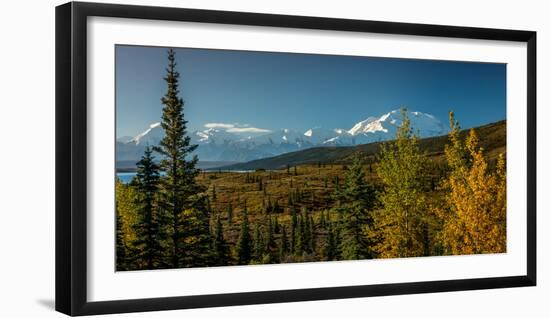 Mount Denali, previously known as McKinley from Wonder Lake, Denali National Park, Alaska-null-Framed Photographic Print