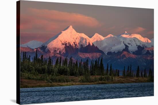 Mount Denali, previously known as McKinley from Wonder Lake, Denali National Park, Alaska-null-Stretched Canvas