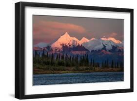 Mount Denali, previously known as McKinley from Wonder Lake, Denali National Park, Alaska-null-Framed Photographic Print