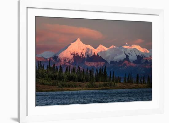 Mount Denali, previously known as McKinley from Wonder Lake, Denali National Park, Alaska-null-Framed Photographic Print