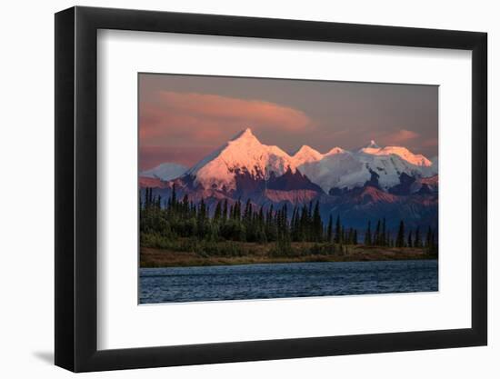 Mount Denali, previously known as McKinley from Wonder Lake, Denali National Park, Alaska-null-Framed Photographic Print