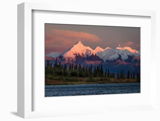 Mount Denali, previously known as McKinley from Wonder Lake, Denali National Park, Alaska-null-Framed Photographic Print