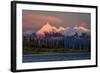 Mount Denali, previously known as McKinley from Wonder Lake, Denali National Park, Alaska-null-Framed Photographic Print