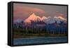 Mount Denali, previously known as McKinley from Wonder Lake, Denali National Park, Alaska-null-Framed Stretched Canvas