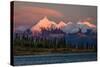 Mount Denali, previously known as McKinley from Wonder Lake, Denali National Park, Alaska-null-Stretched Canvas