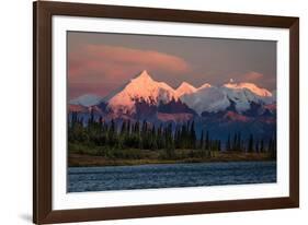 Mount Denali, previously known as McKinley from Wonder Lake, Denali National Park, Alaska-null-Framed Photographic Print