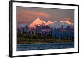 Mount Denali, previously known as McKinley from Wonder Lake, Denali National Park, Alaska-null-Framed Photographic Print