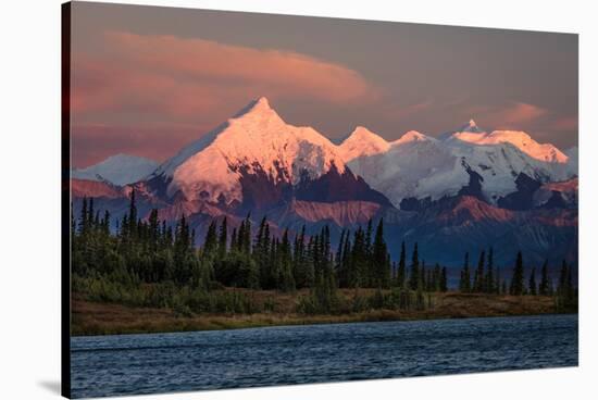 Mount Denali, previously known as McKinley from Wonder Lake, Denali National Park, Alaska-null-Stretched Canvas