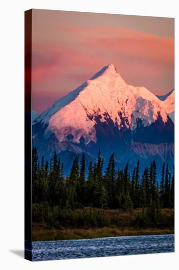 Mount Denali, previously known as McKinley from Wonder Lake, Denali National Park, Alaska-null-Stretched Canvas