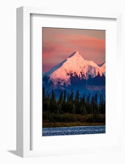 Mount Denali, previously known as McKinley from Wonder Lake, Denali National Park, Alaska-null-Framed Photographic Print