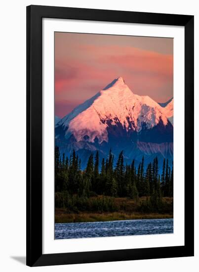 Mount Denali, previously known as McKinley from Wonder Lake, Denali National Park, Alaska-null-Framed Photographic Print